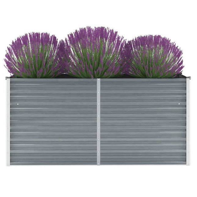 højbed 160x40x77 cm galvaniseret stål grå