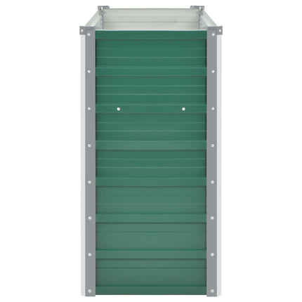 forhøjet plantekasse 160x40x77 cm galvaniseret stål grøn