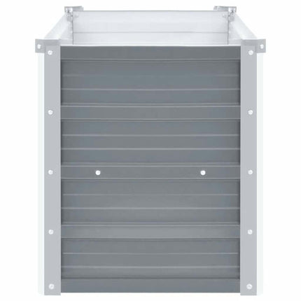 forhøjet plantekasse 160x40x45 cm galvaniseret stål grå