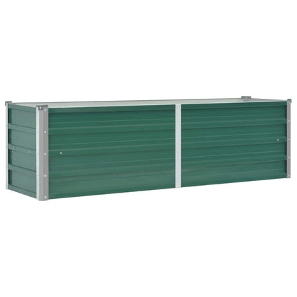 forhøjet plantekasse 160x40x45 cm galvaniseret stål grøn