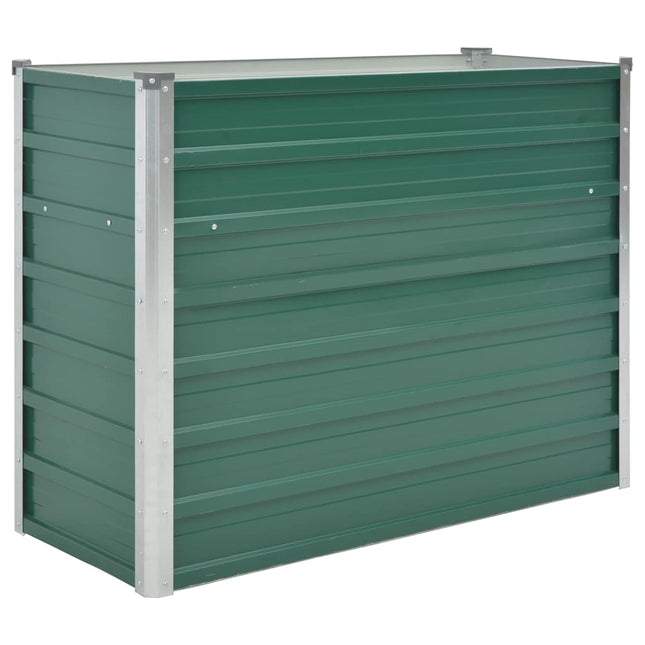 forhøjet plantekasse 100x40x77 cm galvaniseret stål grøn