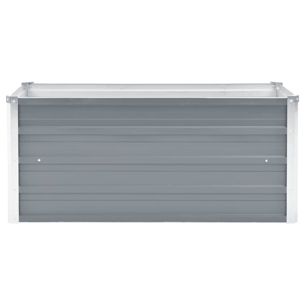 forhøjet plantekasse 100x40x45 cm galvaniseret stål grå