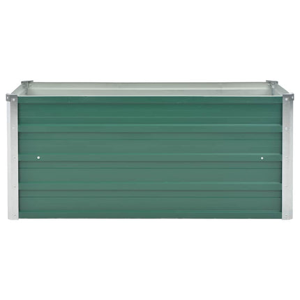 forhøjet plantekasse 100x40x45 cm galvaniseret stål grøn