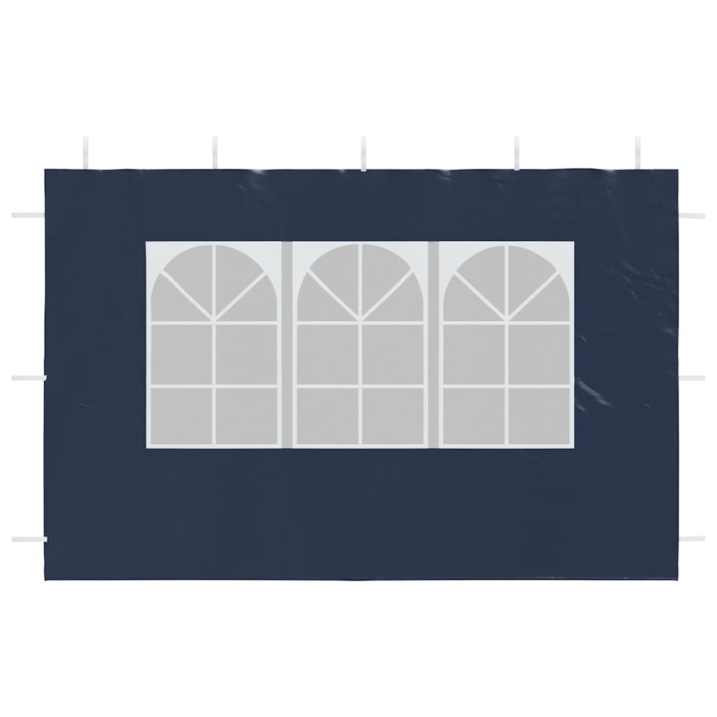 vægge til festtelt 2 stk. med vindue PE blå