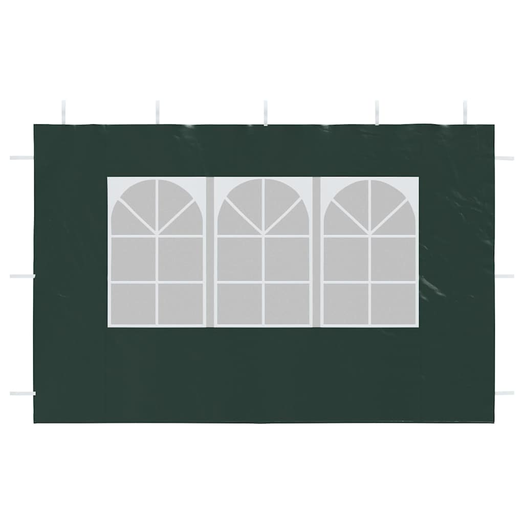 sidevæg til festtelt med vindue 2 stk. PE grøn