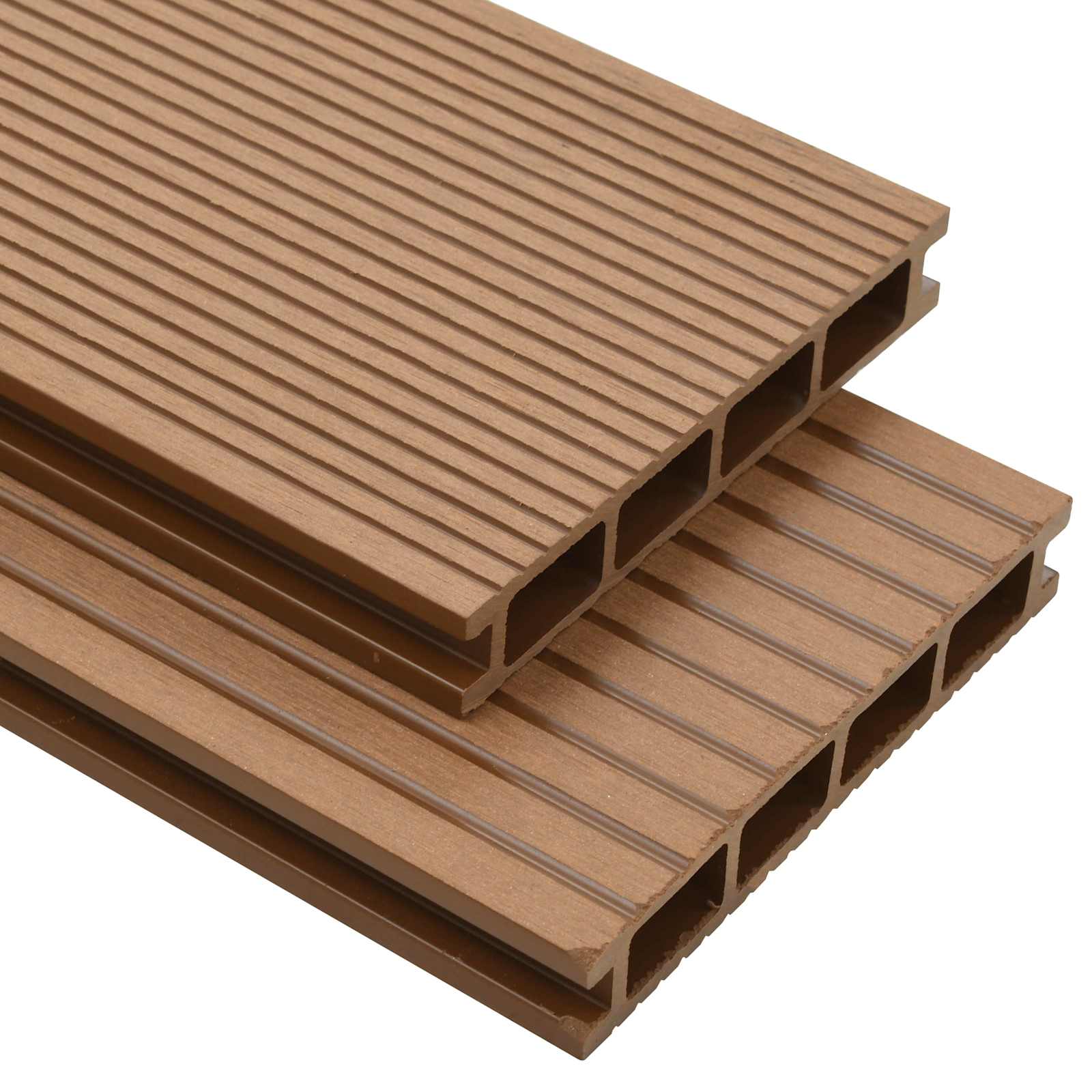 Dækbræt 6 pcs Teaktræ WPC