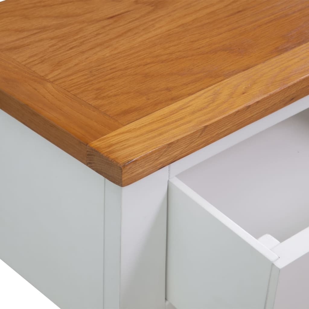 konsolbord 83 x 30 x 73 cm massivt egetræ
