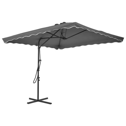 parasol 250x250 cm stålstang antracitgrå