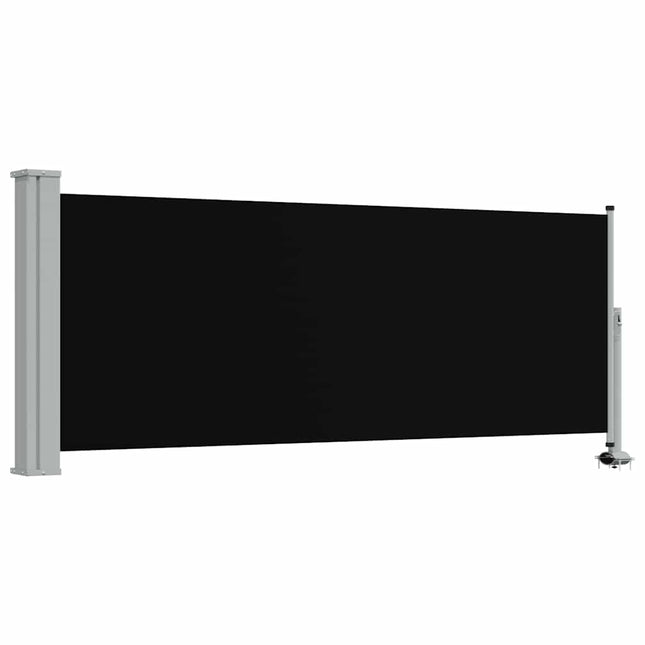 sammenrullelig sidemarkise til terrassen 100 x 300 cm sort