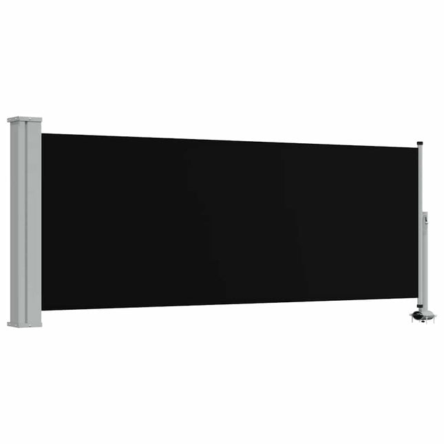 sammenrullelig sidemarkise til terrassen 100 x 300 cm sort