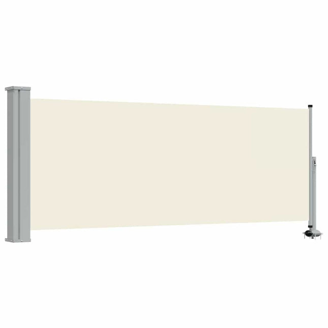 sammenrullelig sidemarkise 100 x 300 cm cremefarvet
