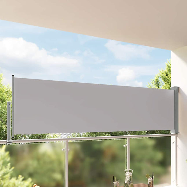 sammenrullelig sidemarkise til terrassen 100x300 cm grå