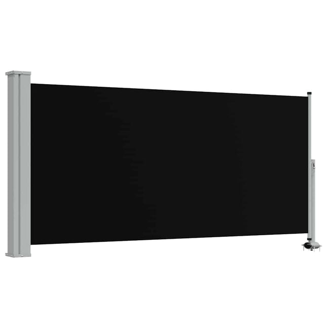 sammenrullelig sidemarkise til terrassen 120 x 300 cm sort