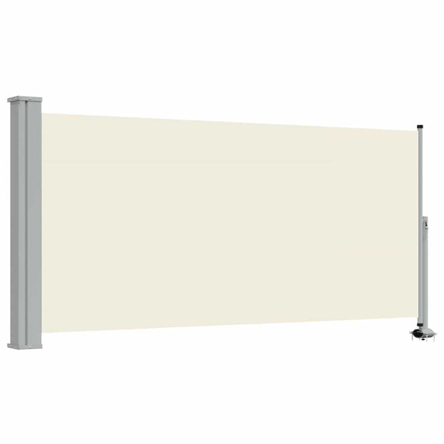 sammenrullelig sidemarkise til terrassen 120x300 cm creme