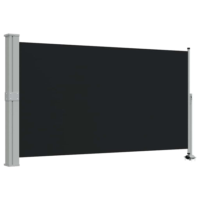 sammenrullelig sidemarkise til terrassen 140 x 300 cm sort