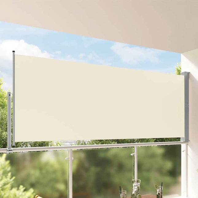 sammenrullelig sidemarkise til terrassen 140 x 300 cm creme