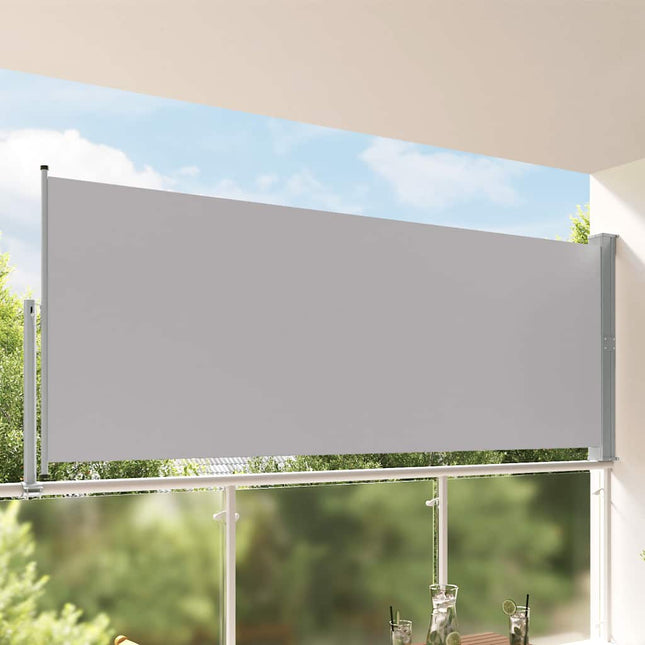 sammenrullelig sidemarkise til terrassen 140x300 cm grå