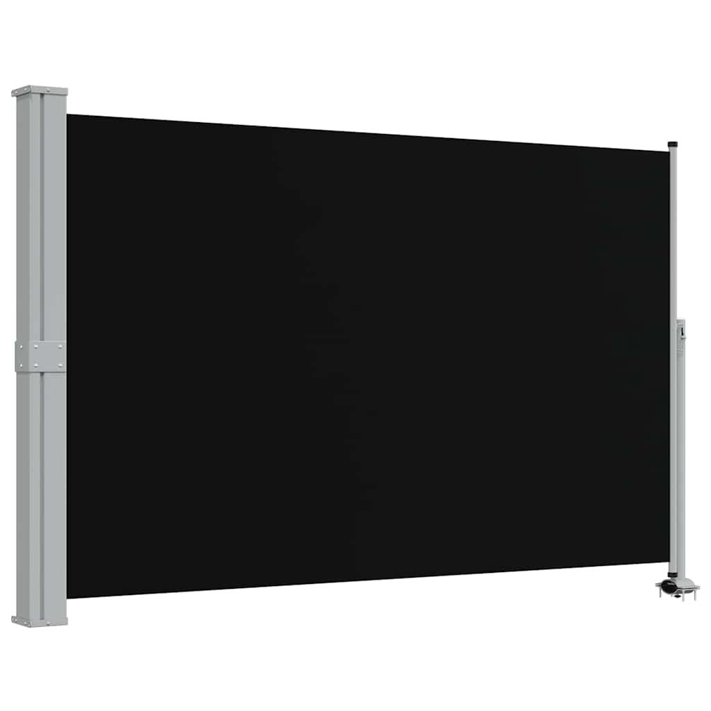 sammenrullelig sidemarkise til terrassen 160 x 300 cm sort