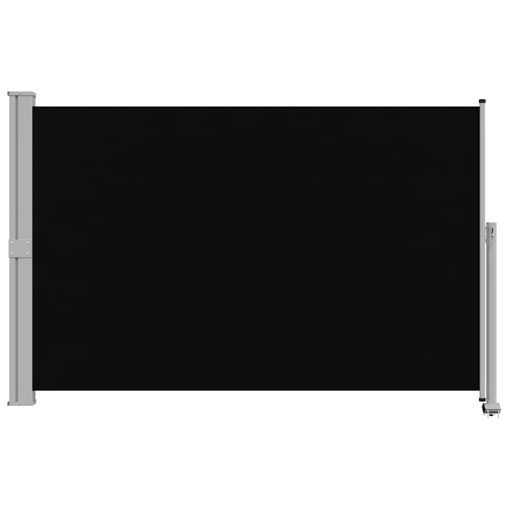 sammenrullelig sidemarkise til terrassen 160 x 300 cm sort