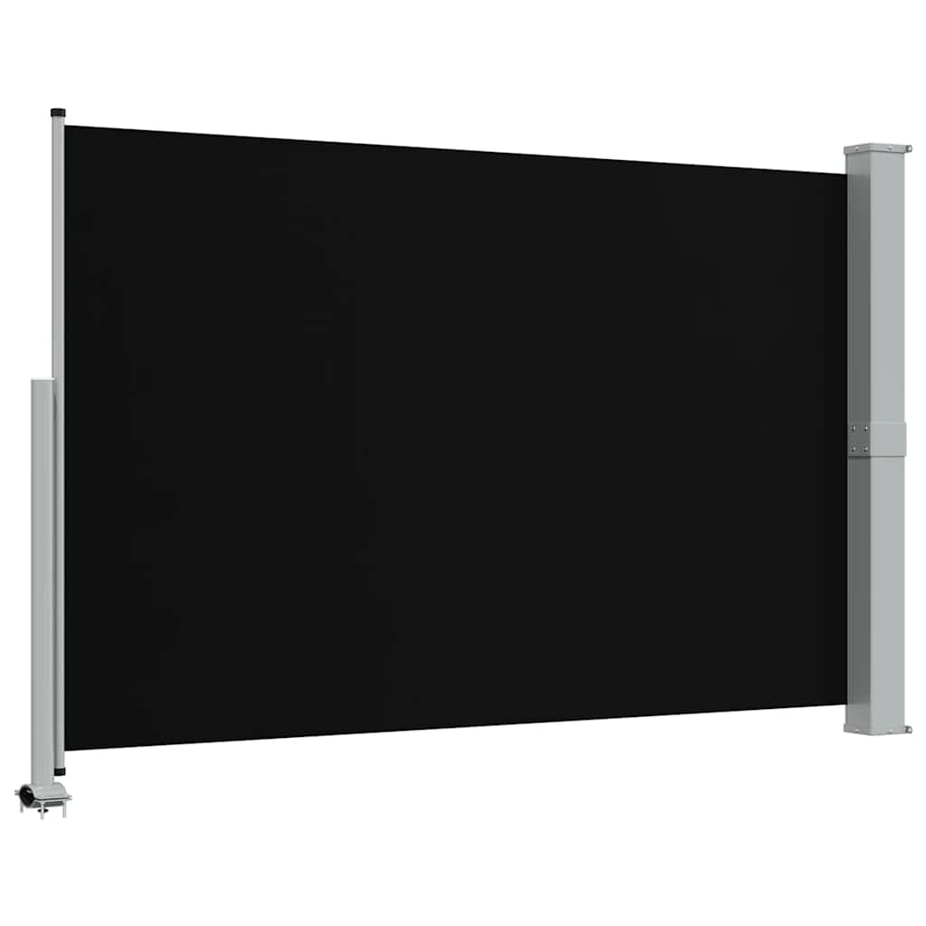 sammenrullelig sidemarkise til terrassen 160 x 300 cm sort
