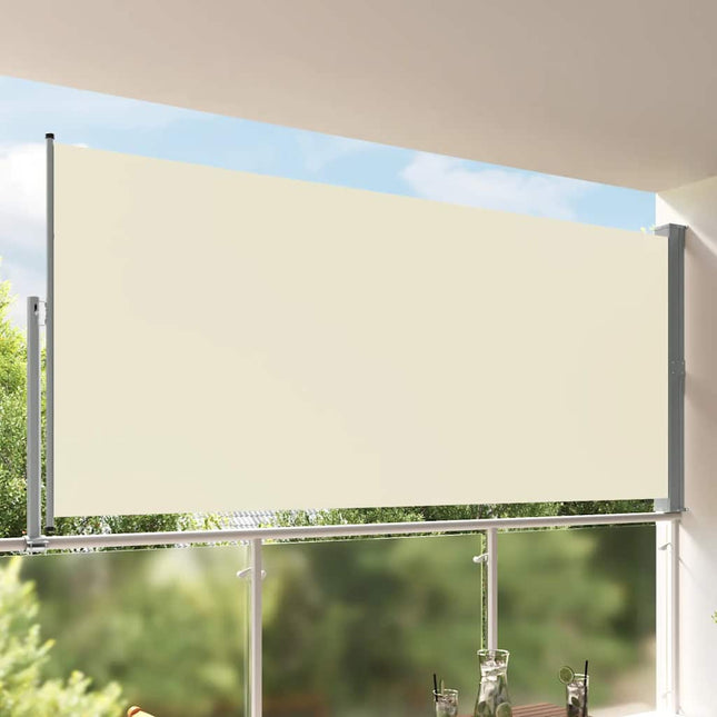 sammenrullelig sidemarkise til terrassen 160 x 300 cm creme