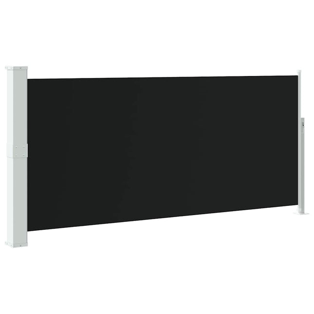 sammenrullelig sidemarkise 140x314 cm sort