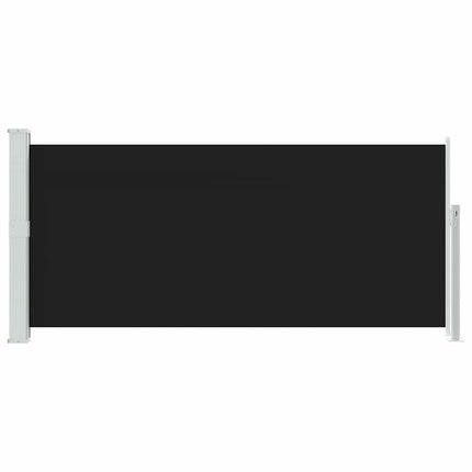 sammenrullelig sidemarkise 140x300 cm sort