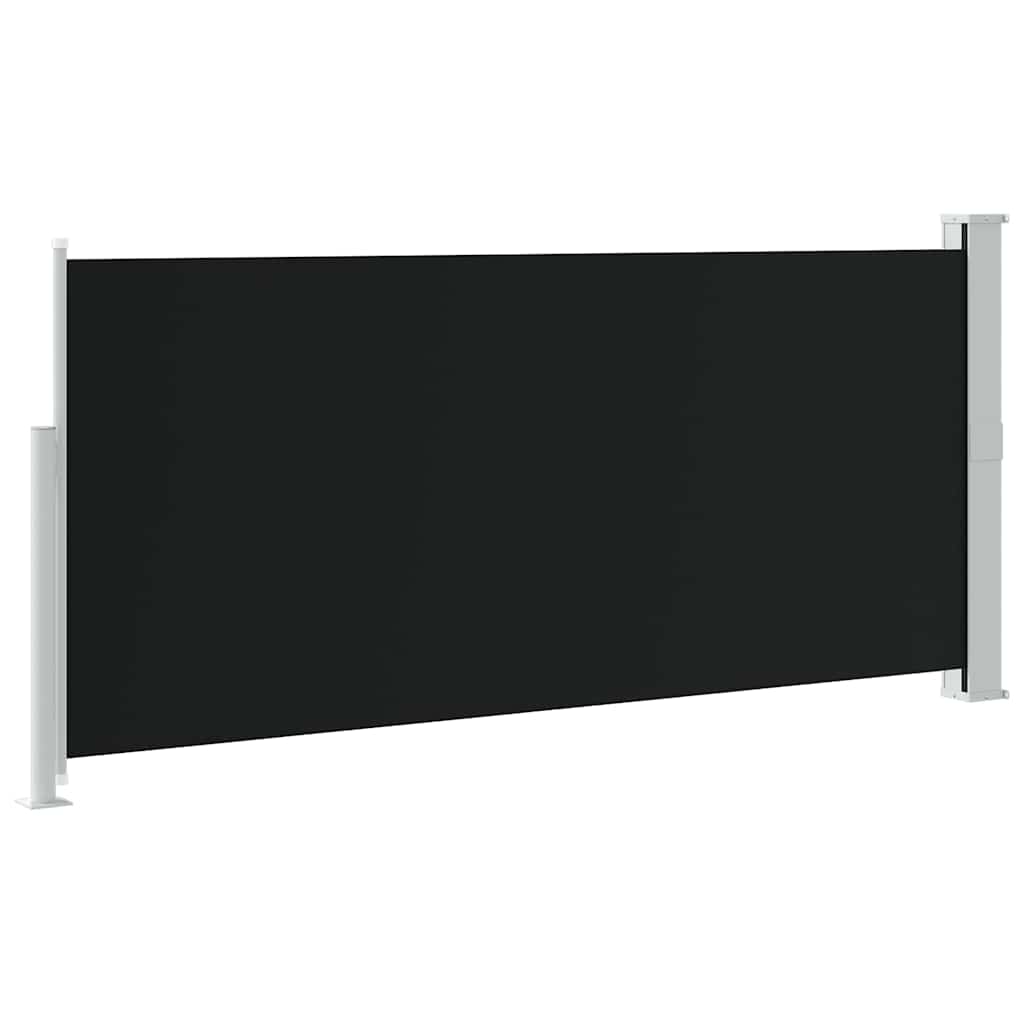 sammenrullelig sidemarkise 140x300 cm sort
