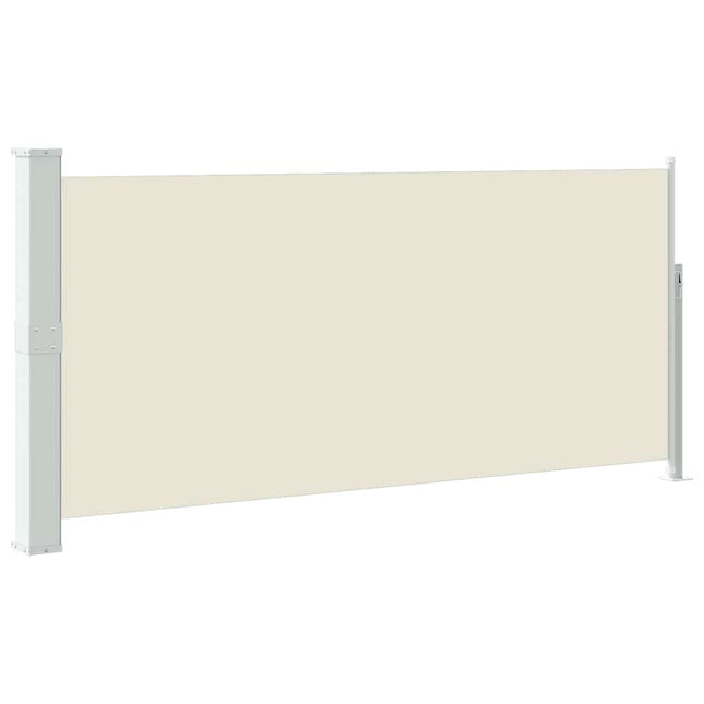 sammenrullelig sidemarkise 140 x 300 cm cremefarvet