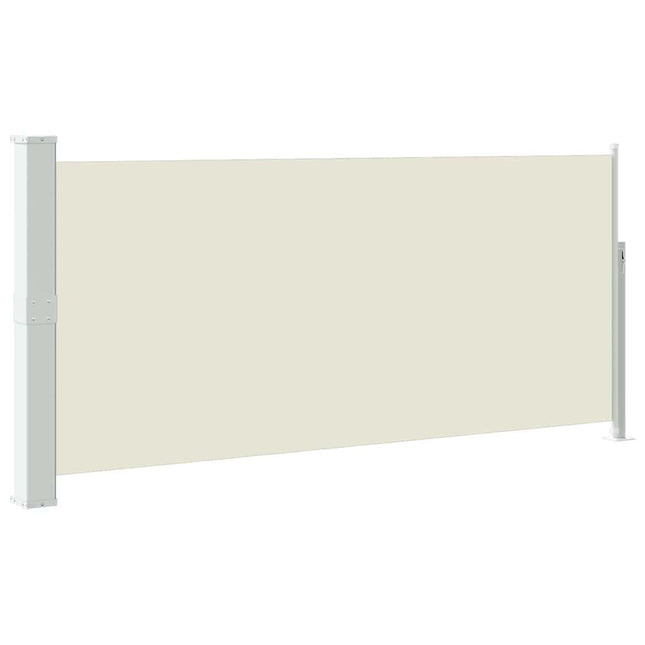 sammenrullelig sidemarkise 140 x 314 cm cremefarvet