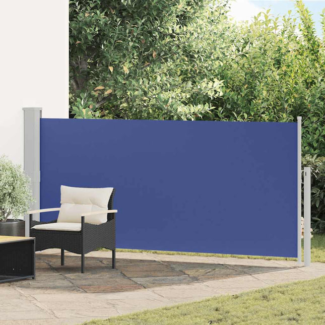 sammenrullelig sidemarkise 140 x 300 cm blå