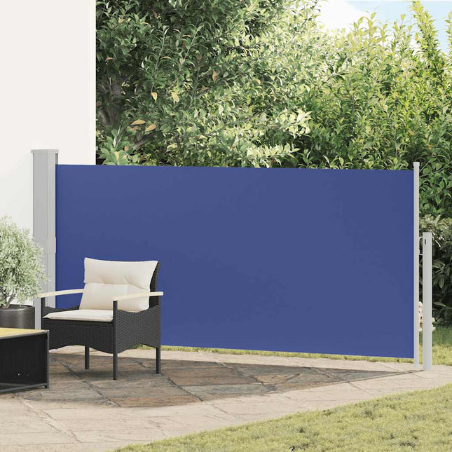 sammenrullelig sidemarkise 140 x 300 cm blå