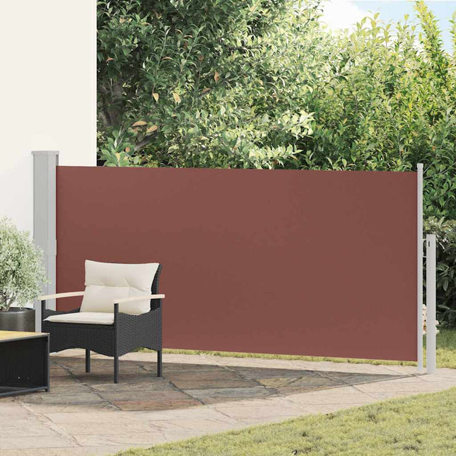 sammenrullelig sidemarkise 140 x 300 cm brun
