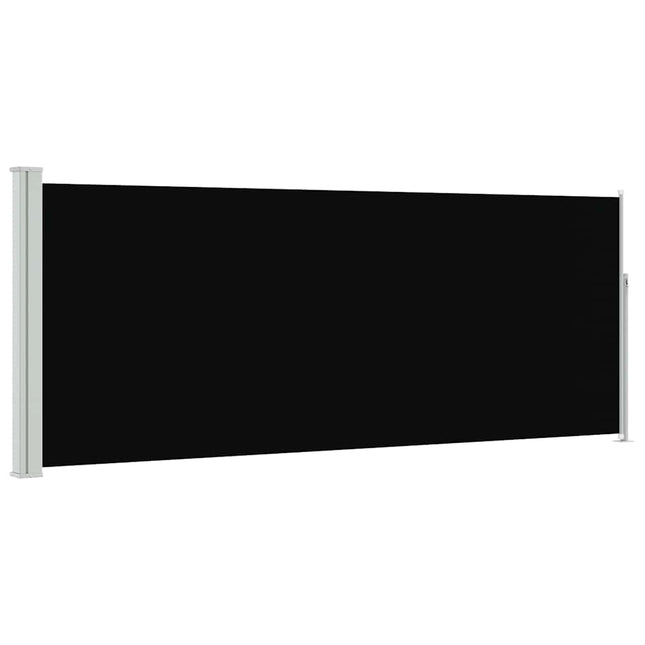 sammenrullelig sidemarkise 120 x 300 cm sort