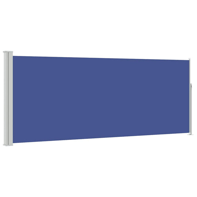 sammenrullelig sidemarkise 117x314 cm blå