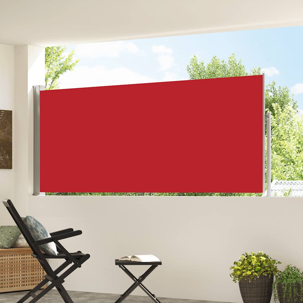 sammenrullelig sidemarkise 120 x 300 cm rød