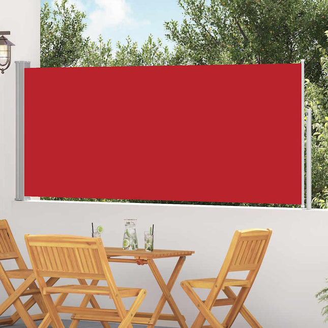 sammenrullelig sidemarkise 117x314 cm rød