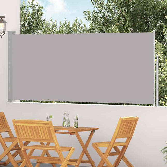 sammenrullelig sidemarkise 117x314 cm grå