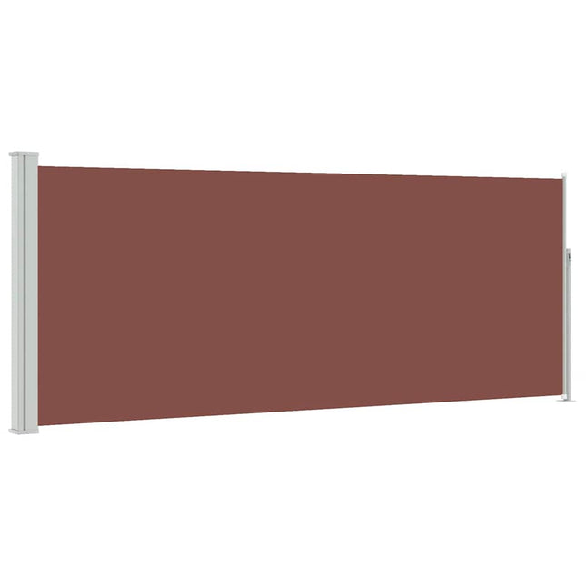 sammenrullelig sidemarkise 117x314 cm brun
