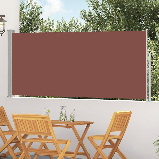 sammenrullelig sidemarkise 117x314 cm brun