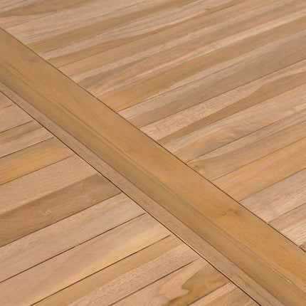 havebord 150x90x77 cm massivt teaktræ