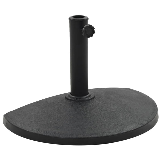 parasolfod rund polyresin 9 kg sort