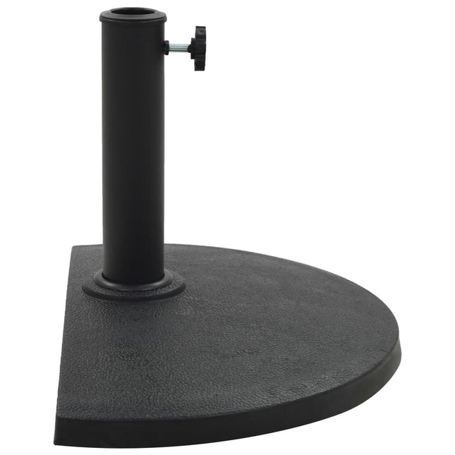 parasolfod rund polyresin 9 kg sort