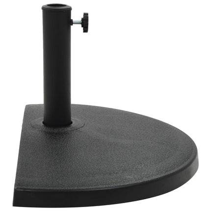 parasolfod halvrund polyresin 15 kg sort