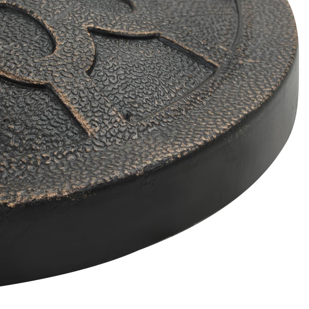 parasolfod rund polyresin 13 kg bronzefarvet