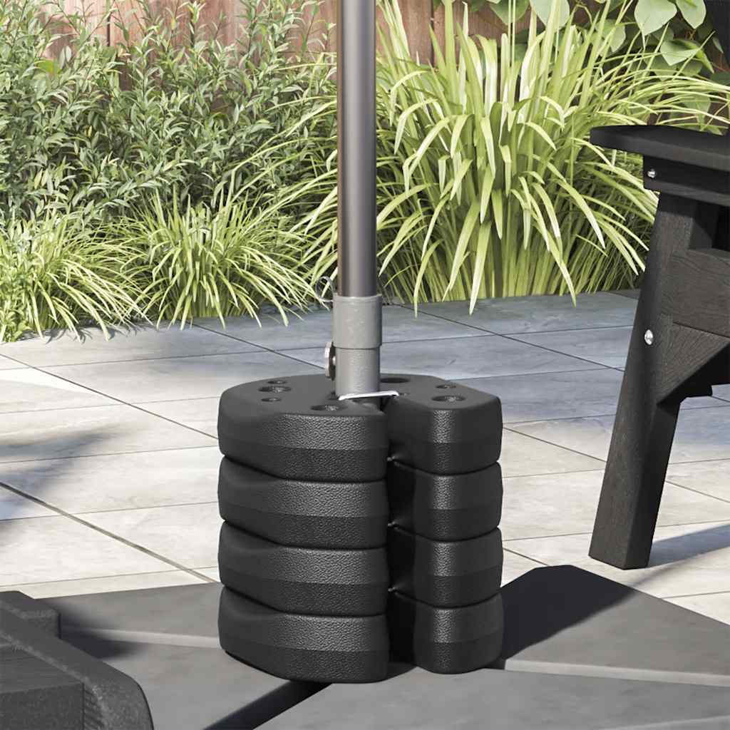 vægtplader til havepavillon 4 stk. 220x50 mm beton sort