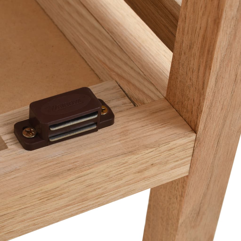 badeværelsesskab 39,5x35,5x123 cm massivt valnøddetræ