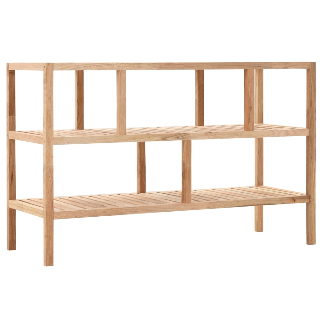 badeværelsesreol 100x40x65 cm massivt valnøddetræ billede