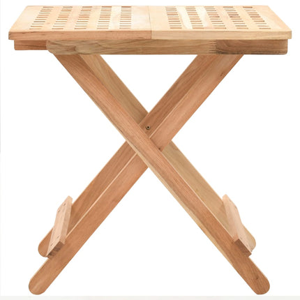 foldbart sidebord massivt valnøddetræ 50 x 50 x 49 cm