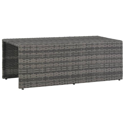 haveloungesæt i 6 dele med hynder polyrattan grå